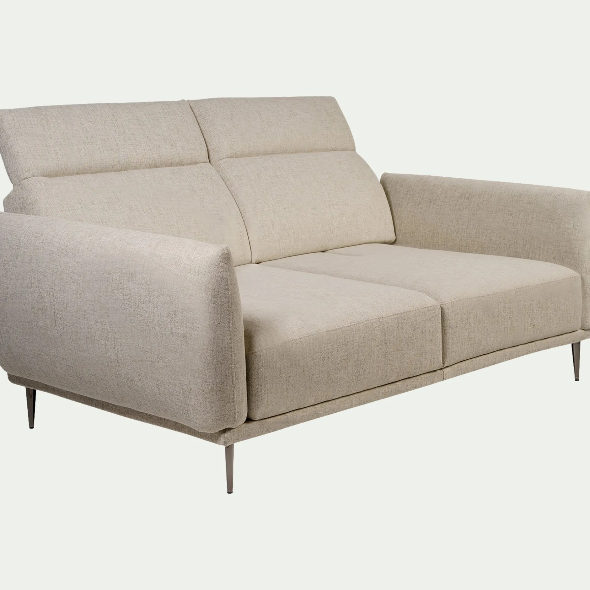 Canapé 3 Places*alinea Canapé 3 places fixe en tissu avec fonction avance-recul - roucas Beige