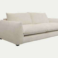 Canapé 4 Places*alinea Canapé 4 places fixe en tissu Raven - écru Blanc