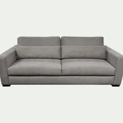 Canapé En Tissu|Canapé 5 Places*alinea Canapé 5 places fixe en tissu Bloq - moyen Gris