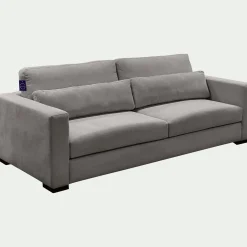 Canapé En Tissu|Canapé 5 Places*alinea Canapé 5 places fixe en tissu Bloq - moyen Gris