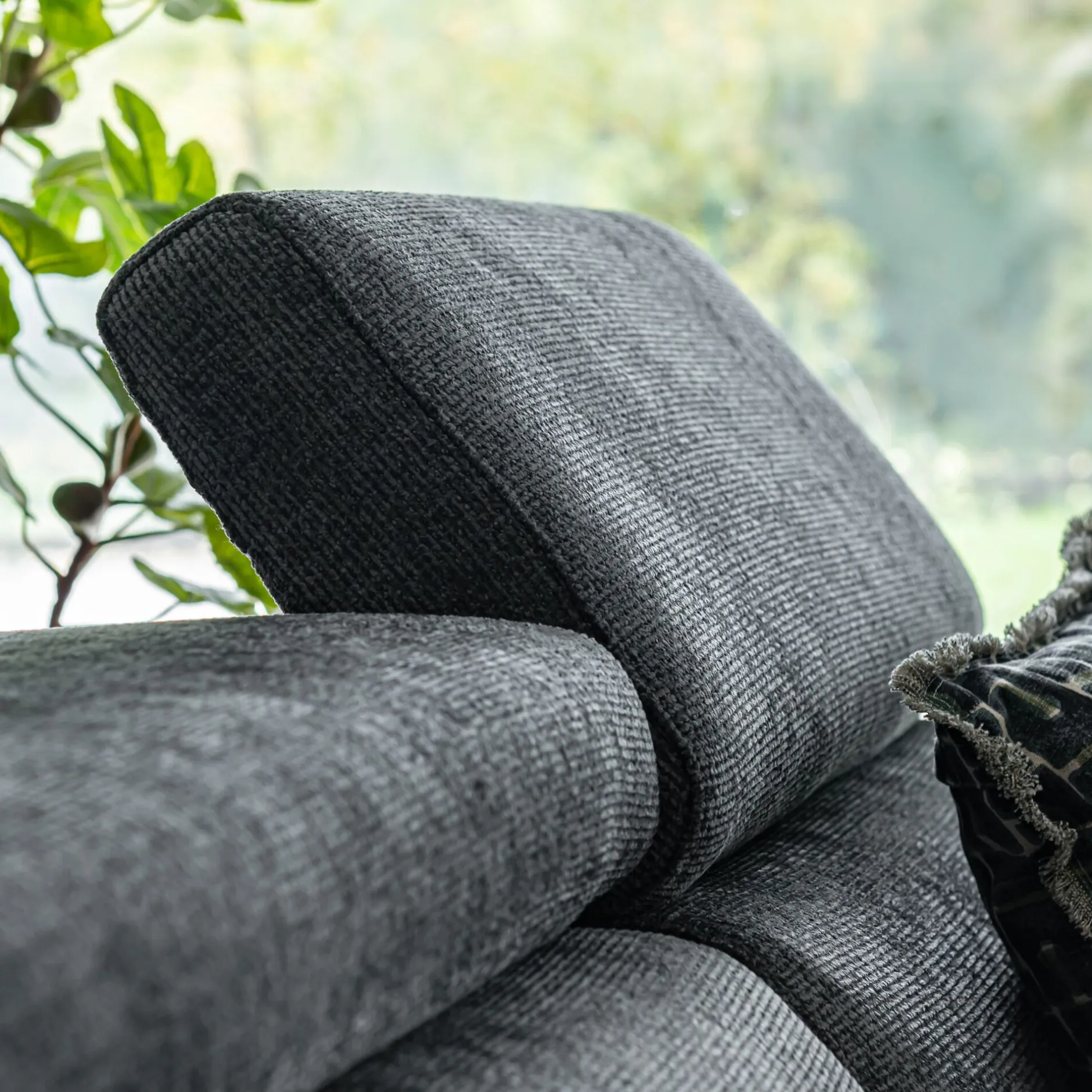 Canapé 3 Places|Canapé Fixe*alinea Canapé 3 places fixe en tissu Genesis avec accoudoirs 20cm - ardoise Gris