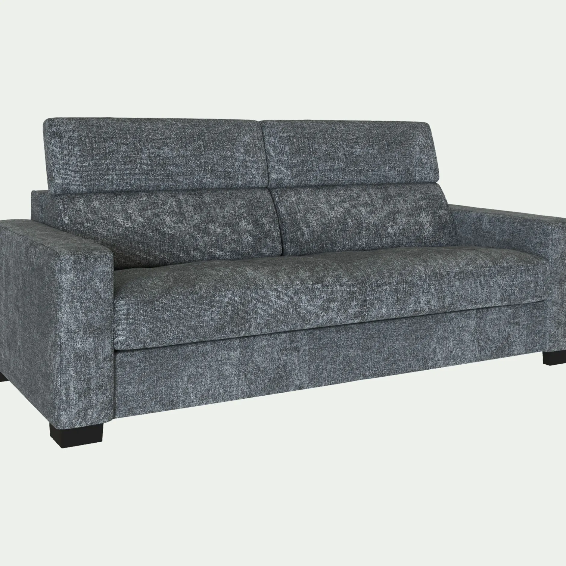 Canapé 3 Places|Canapé Fixe*alinea Canapé 3 places fixe en tissu Genesis avec accoudoirs 20cm - ardoise Gris