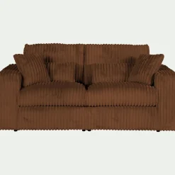 Canapé 3 Places*alinea Canapé 3 places fixe en tissu côtelé - brun rustrel Marron