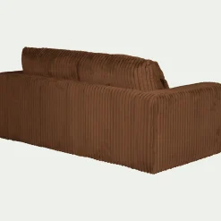 Canapé 3 Places*alinea Canapé 3 places fixe en tissu côtelé - brun rustrel Marron