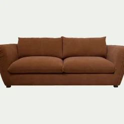 Canapé 4 Places*alinea Canapé 4 places fixe en tissu Nature - brun rustrel Marron