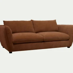 Canapé 4 Places*alinea Canapé 4 places fixe en tissu Nature - brun rustrel Marron