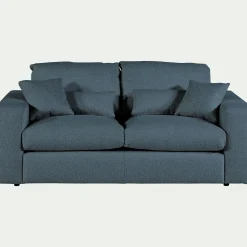 Canapé 3 Places*alinea Canapé 3 places fixe en tissu bouclette - Bleu