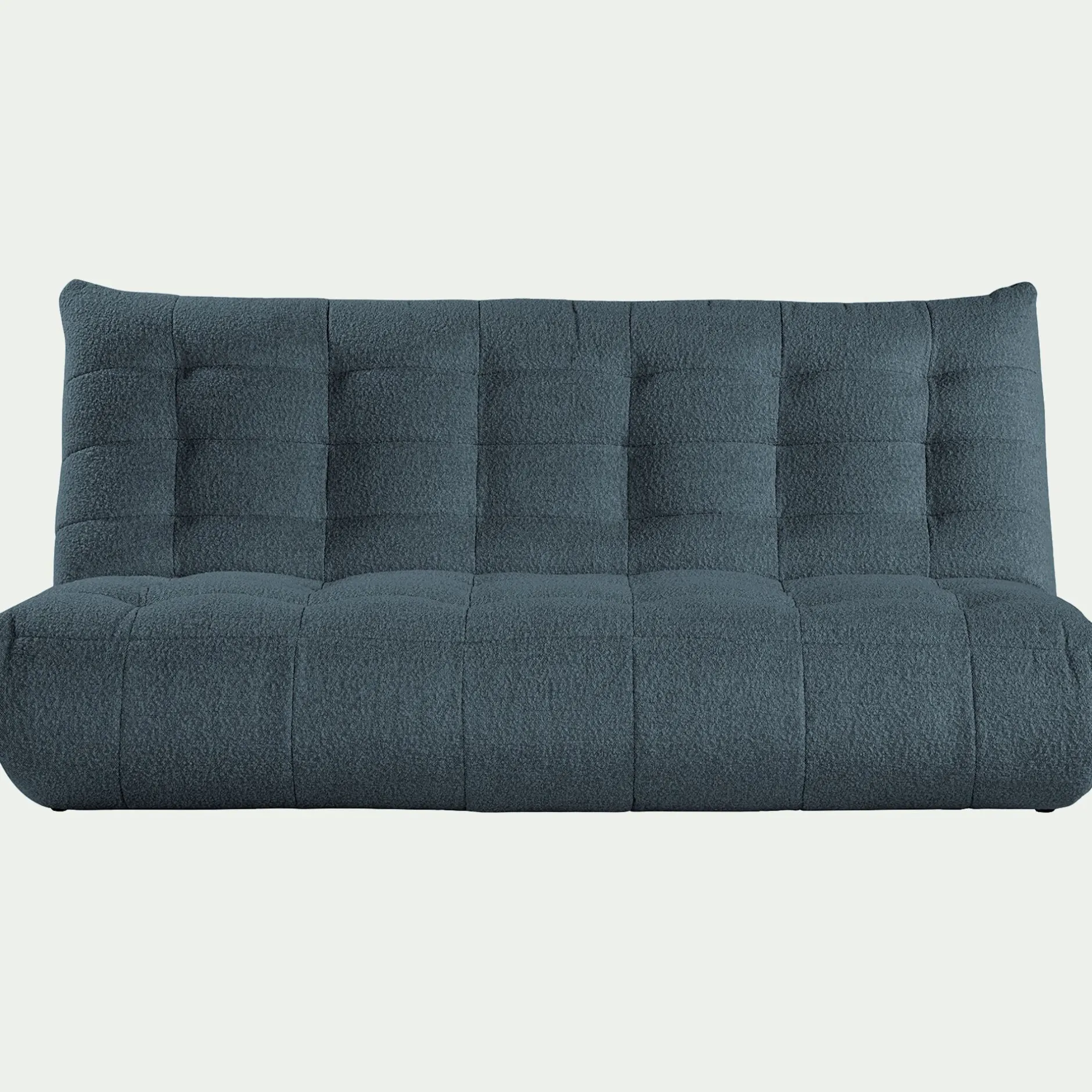 Canapé 4 Places*alinea Canapé 4 places fixe en tissu bouclette - Bleu
