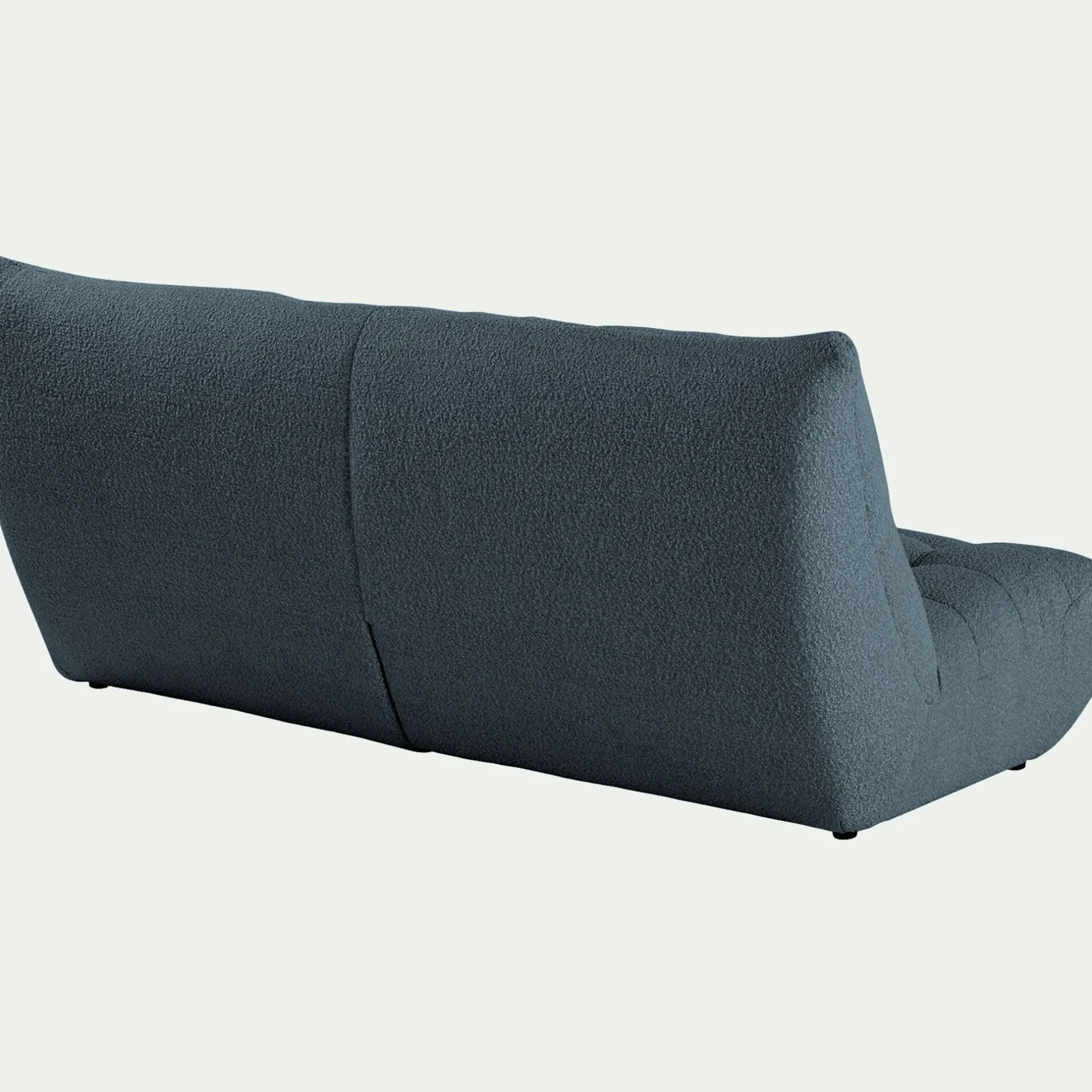 Canapé 4 Places*alinea Canapé 4 places fixe en tissu bouclette - Bleu