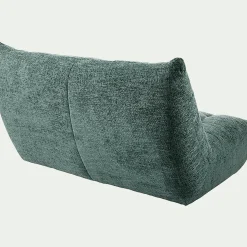 Canapé 3 Places*alinea Canapé 3 places fixe en tissu chenille - calaluna Bleu