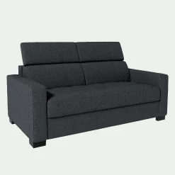 Canapé 2 Places*alinea Canapé 2 places fixe en tissu pop avec accoudoirs 15cm - anthracite Gris