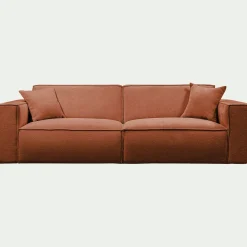 Canapé 4 Places*alinea Canapé 4 places fixe en tissu genesis - Brun rustrel