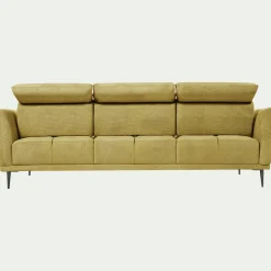 Canapé 4 Places*alinea Canapé 4 places fixe en tissu memphis avec fonction avance-recul - argan Jaune
