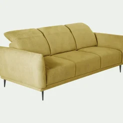 Canapé 4 Places*alinea Canapé 4 places fixe en tissu memphis avec fonction avance-recul - argan Jaune