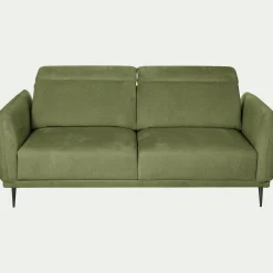 Canapé 3 Places*alinea Canapé 3 places fixe en tissu memphis avec fonction avance-recul - cèdre Vert