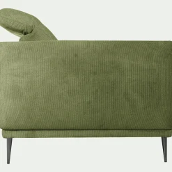 Canapé 2 Places*alinea Canapé 2 places fixe en tissu memphis avec fonction avance-recul - vet cèdre Vert