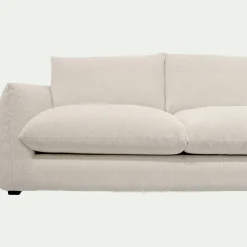 Canapé En Tissu|Canapé Fixe*alinea Canapé 3 places fixe en tissu Raven - écru Blanc