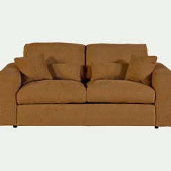 Canapé En Tissu|Canapé 3 Places*alinea Canapé 3 places fixe en tissu chenille Benjo - argan Jaune