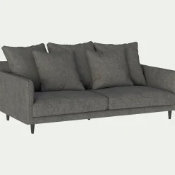 Canapé En Tissu|Canapé 3 Places*alinea Canapé 3 places fixe en tissu joint - restanque Gris