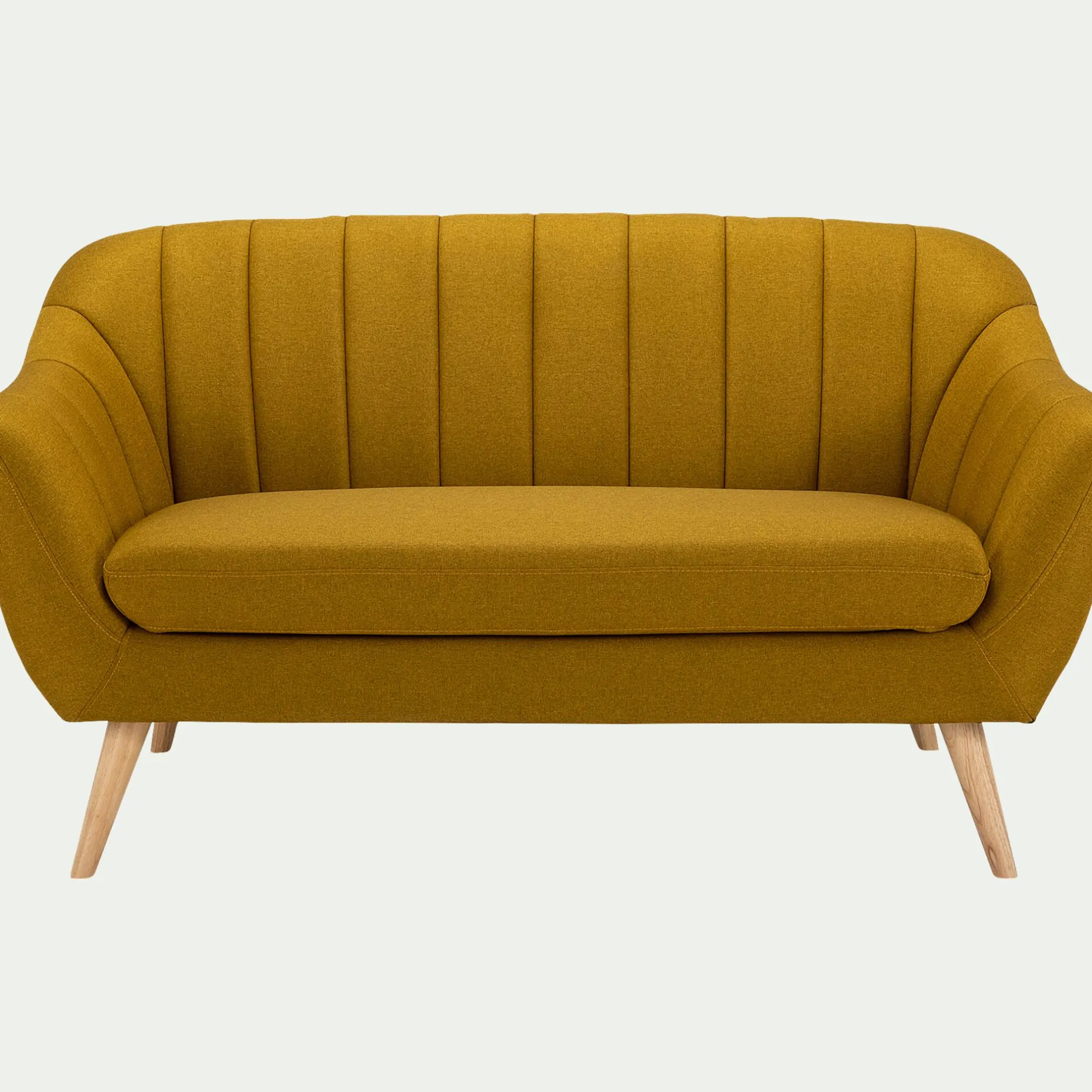 Canapé En Tissu|Canapé 2 Places*alinea Canapé 2 places fixe en tissu - argan Jaune