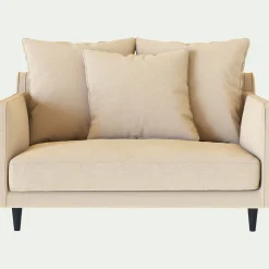 Fauteuil|Petit Canapé*alinea Canapé 1.5 places fixe en tissu - roucas Beige