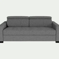 Canapé Fixe|Canapé Droit*alinea Canapé 3 places fixe en tissu pop avec accoudoirs 15cm - Gris