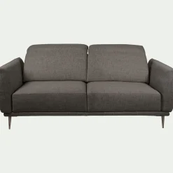 Canapé 3 Places*alinea Canapé 3 places fixe en tissu avec fonction avance-recul - Gris restanque