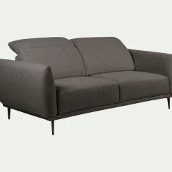 Canapé 3 Places*alinea Canapé 3 places fixe en tissu avec fonction avance-recul - Gris restanque