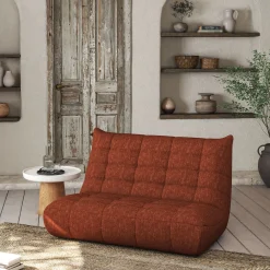 Canapé 3 Places*alinea Canapé 3 places fixe en tissu chenille - Brun rustrel