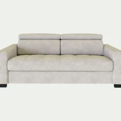 Canapé En Tissu|Canapé 2 Places*alinea Canapé 2 places fixe en tissu monclar avec accoudoirs 20cm - roucas Beige