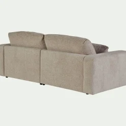 Canapé 5 Places*alinea Canapé 5 places fixe en tissu chenille Benjo - roucas Beige