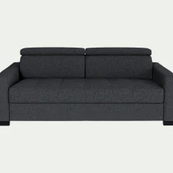 Canapé En Tissu|Canapé Fixe*alinea Canapé 3 places fixe en tissu pop avec accoudoirs 15cm - anthracite Gris