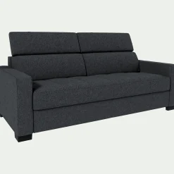 Canapé En Tissu|Canapé Fixe*alinea Canapé 3 places fixe en tissu pop avec accoudoirs 15cm - anthracite Gris