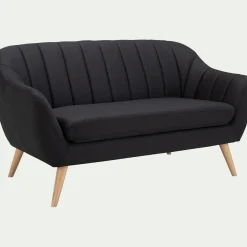 Canapé En Tissu|Canapé 2 Places*alinea Canapé 2 places fixe en tissu - anthracite Gris