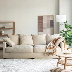 Canapé 4 Places*alinea Canapé 4 places fixe en tissu - alpilles Beige