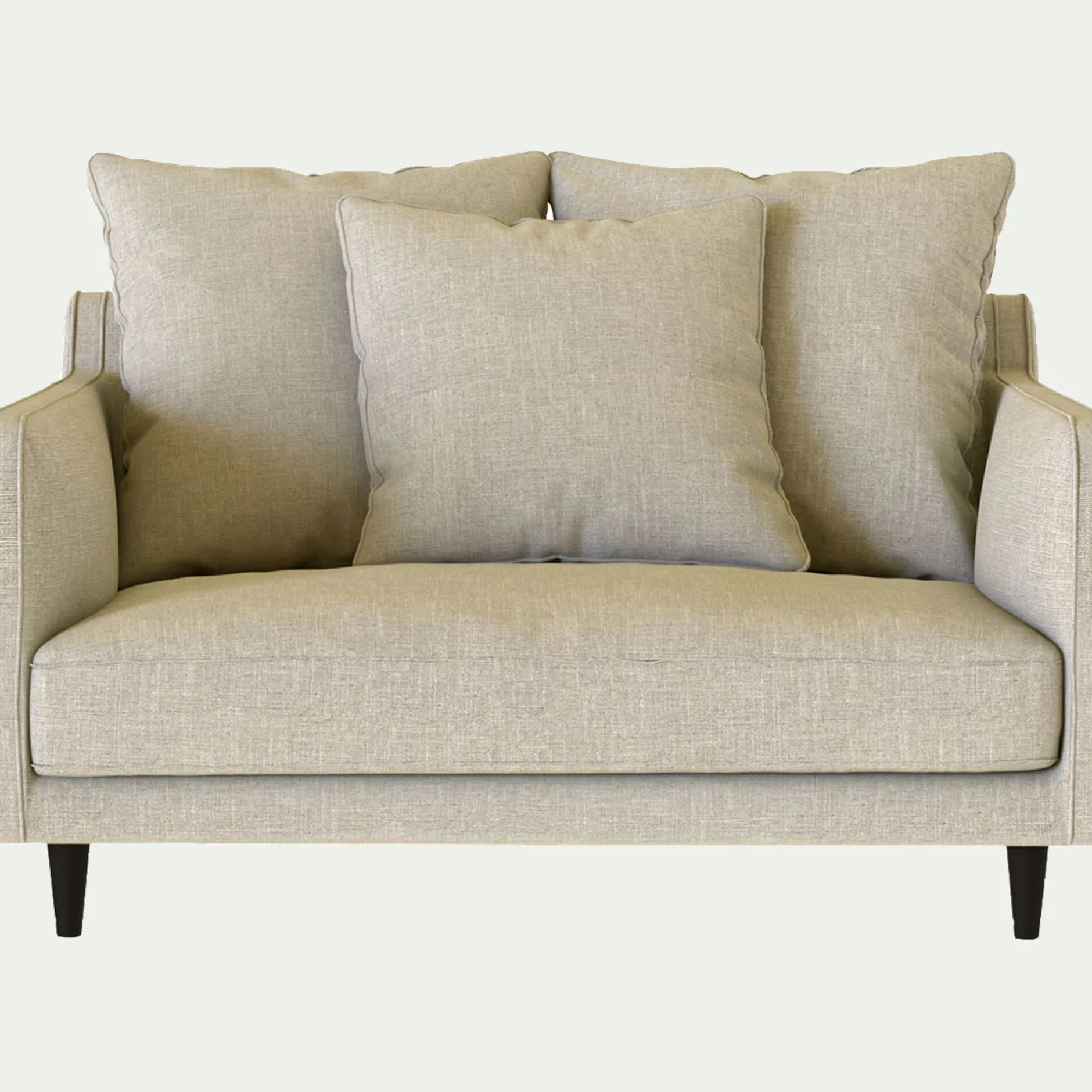 Petit Canapé*alinea Canapé 1.5 places fixe en tissu mixte - Beige alpilles