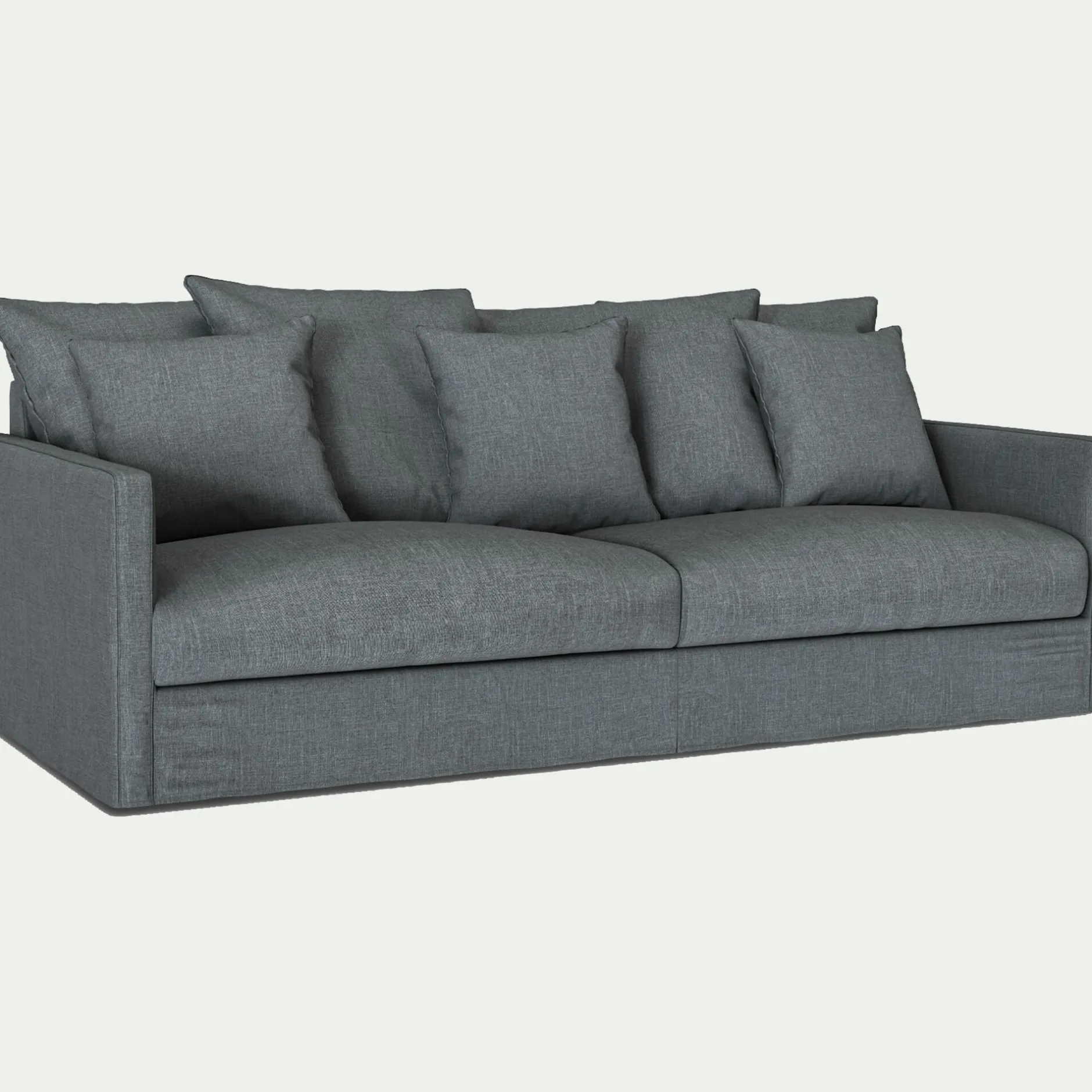 Canapé 4 Places*alinea Canapé 4 places fixe en tissu - ardoise Gris