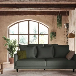 Canapé 4 Places*alinea Canapé 4 places fixe en tissu joint - restanque Gris