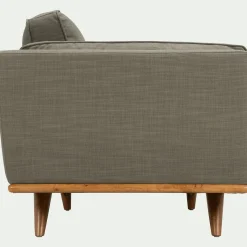 Canapé En Lin|Canapé En Tissu*alinea Canapé 2 places fixe en tissu kaki cèdre Vert