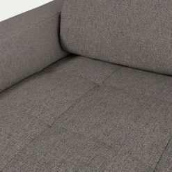 Canapé 2 Places*alinea Canapé 2 places fixe en tissu pop avec accoudoirs 15cm - Taupe