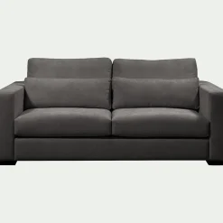 Canapé 3 Places*alinea Canapé 3 places fixe en tissu Bloq - anthracite Gris