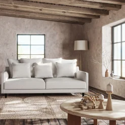 Canapé En Tissu|Canapé Fixe*alinea Canapé 4 places fixe en tissu monclar - roucas Beige