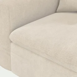 Canapé 4 Places|Canapé Fixe*alinea Canapé 4 places fixe en tissu doux tramé - Beige