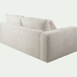 Canapé 3 Places*alinea Canapé 3 places fixe en velours côtelé - roucas Beige