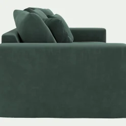 Canapé 3 Places*alinea Canapé 3 places fixe en velours - sauge Vert