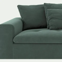 Canapé 3 Places*alinea Canapé 3 places fixe en velours - sauge Vert