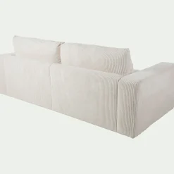 Canapé En Velours|Canapé 5 Places*alinea Canapé 5 places fixe en velours côtelé - roucas Beige