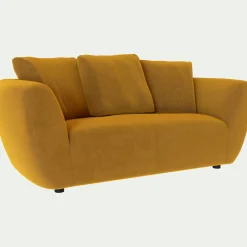 Canapé 2 Places*alinea Canapé 2 places fixe en velours Velvet - Jaune argan