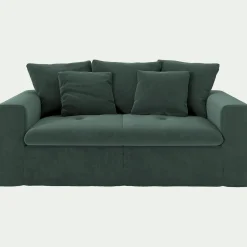 Canapé 2 Places*alinea Canapé 2 places fixe en velours - sauge Vert