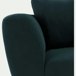 Canapé En Velours|Canapé 3 Places*alinea Canapé 3 places fixe en velours Velvet - foncé Bleu